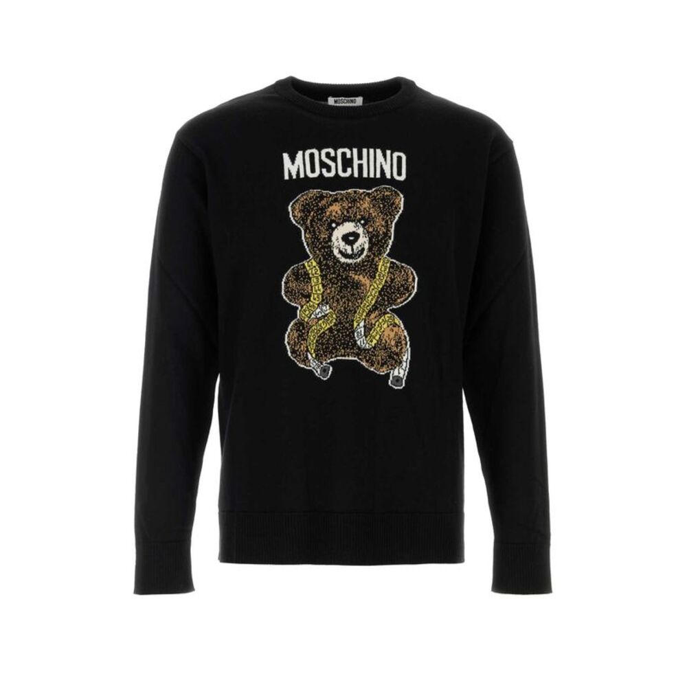 Moschino Men Black Wool Sweater